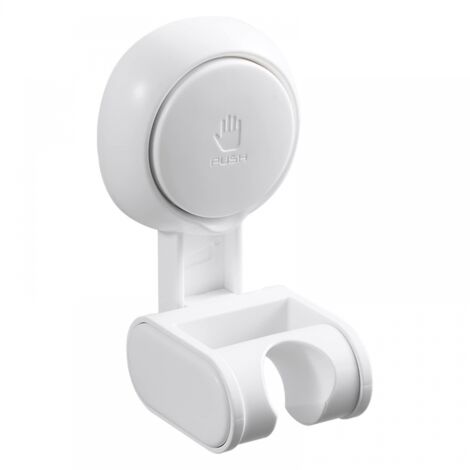 BEBUSINGOTO Soporte para cabezal de ducha con ventosa, sin perforaciones, resistente al agua, altura ajustable, para baño, ángulo amplio y ajustable