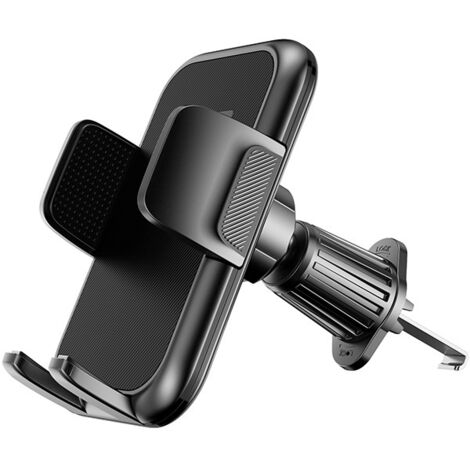 BEBUSINGOTO Soporte para teléfono de coche [clip de grado militar] Soporte giratorio de 360 grados para ventilación de coche, GPS, iPhone, Android, smartphone, color negro.