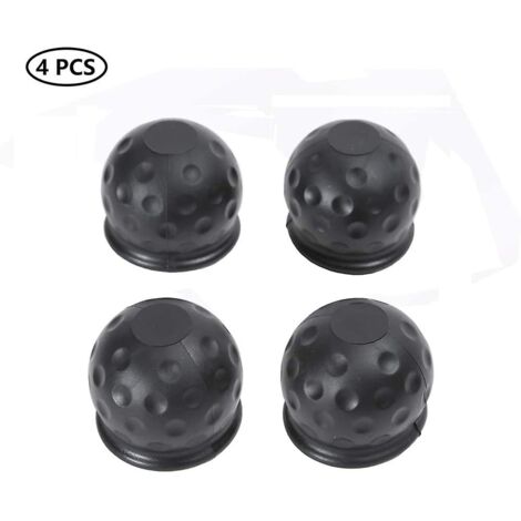 BEBUSINGOTO Stück 50 mm Kugelkopfabdeckung für Anhängerkupplung, schwarze Kugelkopfabdeckung aus Gummi (Gummi)