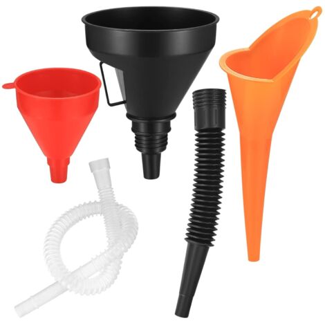 BEBUSINGOTO Stück Autotrichter, Weithals-Kraftstofftrichter, rechtwinklige flexible Trichter, mit abnehmbarem Ausguss und Filter für Wasser/Benzin/Kühlmittel