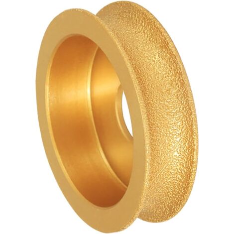 BEBUSINGOTO Stück Diamantfräser für Außenkanten, 75 mm vakuumgelötete Diamantschleifscheibe, halbrundes Kantenprofil für Steinprofile, Hand-Diamantschleifscheibe (Körnung), Diamantschleifscheibe (15