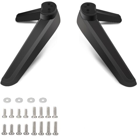 BEBUSINGOTO Support de base TV, pieds TV, pieds de support TV pour Roku/Hisense/TCL 27" 28" 29" 30" 32" 37" 40" 55" Smart TV