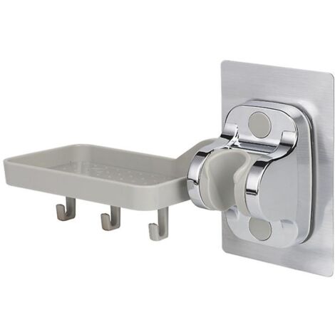 BEBUSINGOTO Support de douchette à main sans perçage, adhésif fort, Angle réglable à la main (multifonctionnel)