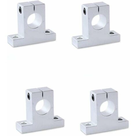 BEBUSINGOTO Support de guidage de serrage de Rail de mouvement linéaire en aluminium SK20, 4 pièces, pour arbre de 20mm de diamètre