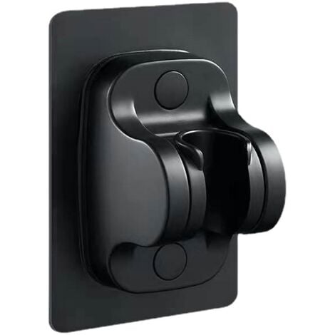 BEBUSINGOTO Supporto per soffione doccia, supporto per soffione doccia staccabile a parete con angolo regolabile (45°), supporto per soffione doccia senza foratura, morsetto per soffione doccia per ba
