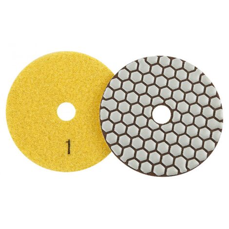 BEBUSINGOTO Tampons de polissage diamant-paquet de 7 tampons de polissage diamant secs 4 "/100 mm pour marbre, granit, pierre, béton