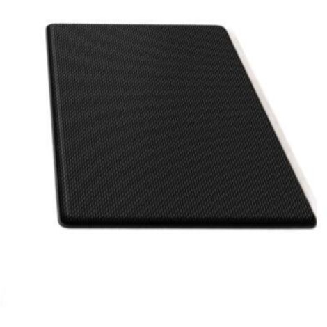 BEBUSINGOTO Tapete de cocina, tapete para fregadero, alfombra impermeable de PVC para pasillo, alfombra de pasillo larga, antideslizante y resistente al aceite (45 x 75 cm, negro)
