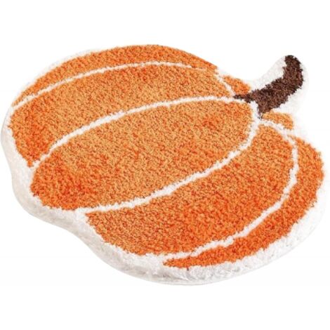 BEBUSINGOTO Tapis de salle de bain citrouille, paillasson absorbant, cuisine, tapis de bain Halloween, tapis citrouille, tapis de bain automne, tapis de douche citrouille, tapis de bain automne