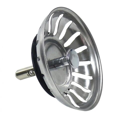 BEBUSINGOTO Tapón de acero inoxidable para fregadero de cocina, filtro para fregadero, diámetro de 79 mm