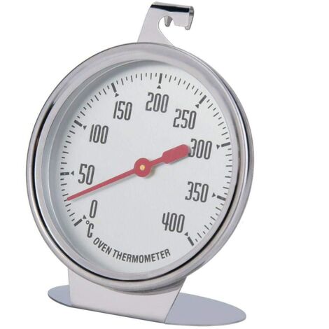 BEBUSINGOTO Termómetro de cocina con comprobador de temperatura de horno, termómetro de acero inoxidable con dial vertical, calibre grande, suministros para hornear en la cocina.
