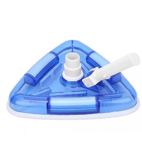 BEBUSINGOTO Tête d'aspiration de piscine, tête de sol triangulaire transparente avec Interface de tuyau de brosse