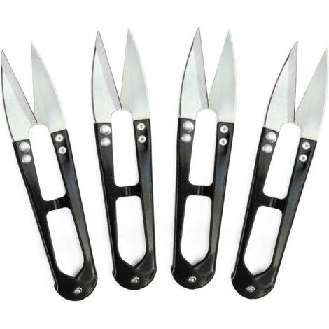 BEBUSINGOTO tijeras de costura profesionales de acero inoxidable: tijeras universales pequeñas para cortar hilo con precisión, para bricolaje y mejoras en el hogar.