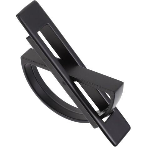 BEBUSINGOTO Tiradores de puerta empotrables Tatami (2 unidades), de aleación de aluminio, prácticos tiradores ocultos, para cajón, armario o armario (negro)