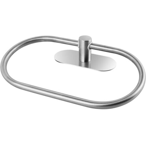 BEBUSINGOTO Toallero autoadhesivo de acero inoxidable resistente a la oxidación para baño, sin necesidad de taladrar.