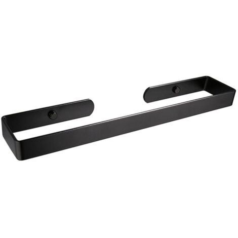 BEBUSINGOTO Toallero de baño negro (40 cm) Barra para zapatos Estante de pared Soporte para toallas de cocina de aluminio Estante de almacenamiento