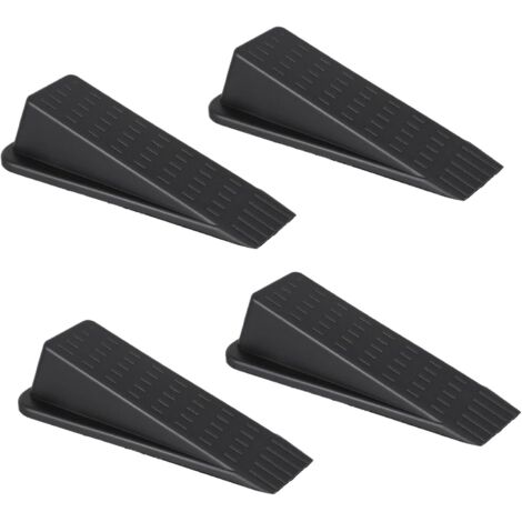 BEBUSINGOTO Tope de puerta (4 unidades), sin tope, herramienta para tope de puerta, tope de puerta antideslizante, cuña de tope de puerta de cerámica autoadhesiva, sección superior de PVC sin sellar,