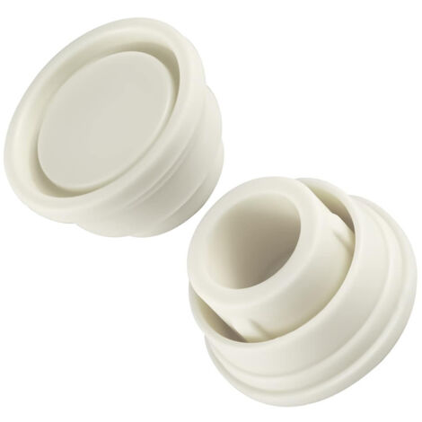 BEBUSINGOTO Topes de goma para escalera de piscina, juego de dos topes blancos para escalera de piscina