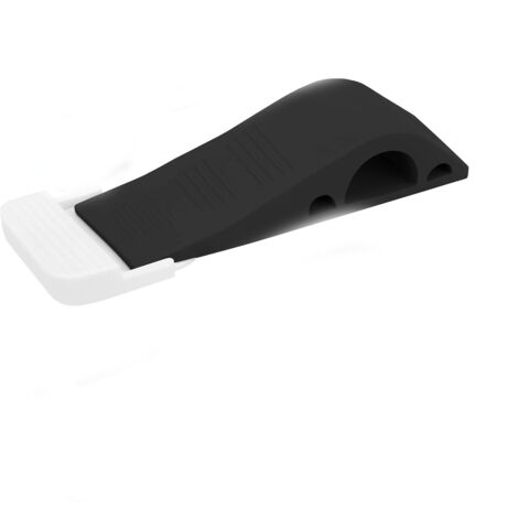 BEBUSINGOTO Topes de puerta - Paquete de 4 cuñas de goma para alfombras, madera, hormigón y azulejos - Accesorios para el hogar - Negro