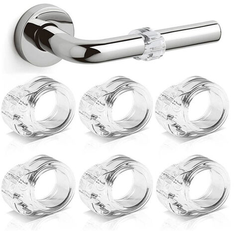 BEBUSINGOTO Topes de puerta, paquete de 6 topes de puerta de goma transparente, topes de puerta de silicona, topes de puerta, parachoques de manija de puerta, protector de pared, tope de puerta, mani