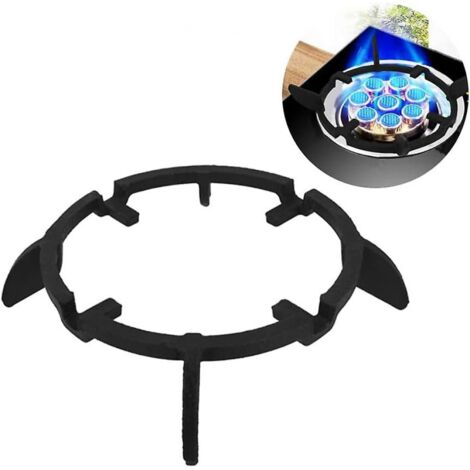 BEBUSINGOTO Topflappen-Wok-Racks, Gusseisenbrenner Bratpfanne Kochgeschirr Ring Gasherde Wok-Ständerhalter
