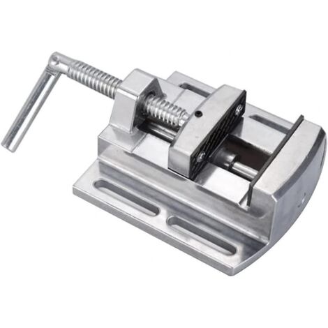 BEBUSINGOTO Tornillo de banco de aleación de aluminio con apertura de 2,5" y varilla guía para electricistas y carpinteros.