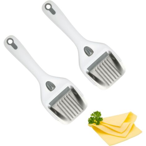 BEBUSINGOTO Trancheuse à fromage de cuisine en acier inoxydable, coupe-fromage portable réglable avec 2 pièces pour bloc de fromage, antiadhésif et ergonomique