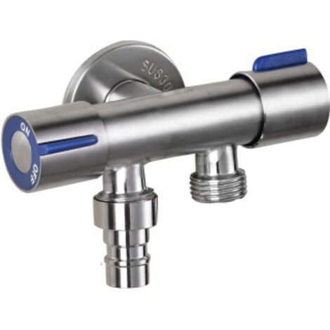BEBUSINGOTO Umschaltventil Universal Eckventil Einstellventil 1/2" mit Griff für Dusche Toilette Waschmaschine Toilette Garten