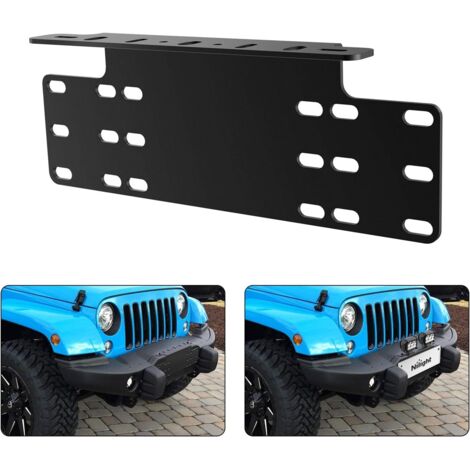 BEBUSINGOTO Universelle, robuste Frontplattenhalterung aus Stahl für Offroad-LED-Arbeitsscheinwerfer, Lichtleisten, 2 Jahre Garantie, Schwarz