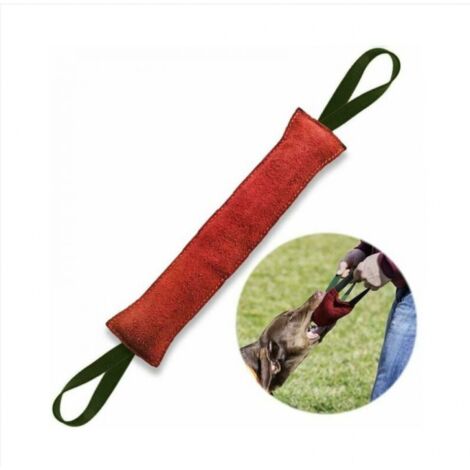 BEBUSINGOTO Unzerstörbares 40 cm langes Hunde-Zerrspielzeug mit 2 Griffen, Hundespielzeug aus Feuerwehrschlauch, besonders robustes Beiß-Zerrspielzeug.
