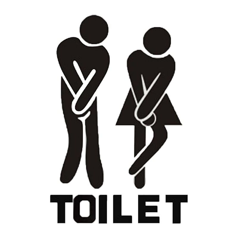 Image of Bebusingoto - Uomo Donna Bagno Toilette Bagno wc Segnaletica Fai da Te Adesivi Rimovibili per Porte del Bagno Decorazione da Parete per Bagno Bagno