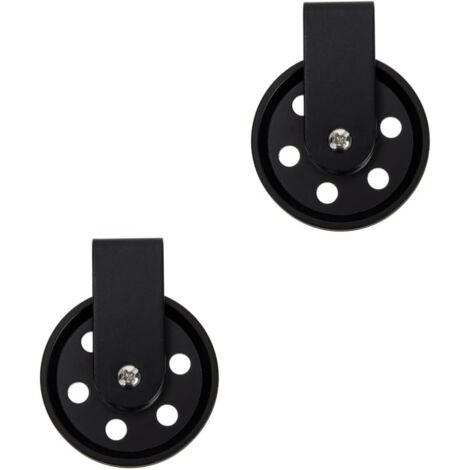 BEBUSINGOTO Uonlytech 2 piezas Accesorios de iluminación Suspensión Polea Rueda Apliques de pared negros Lámpara de pared Rueda de hierro Rueda retro Cuervos Ruedas de carro Cable exterior Hierro forj