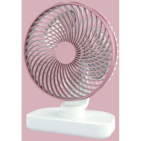BEBUSINGOTO Ventilador de mesa USB portátil con batería de 5000 mAh, 4 velocidades y rotación ajustable, ideal para el hogar, la cama, la oficina, viajes y camping.