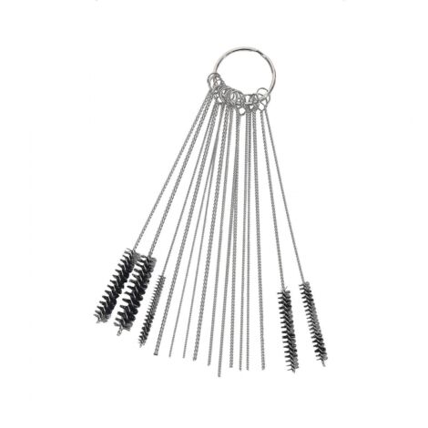 BEBUSINGOTO Vergaser Carbon Dirt Jet Reinigungswerkzeug-Set 10x Reinigungsnadeln mit 5x Bürsten