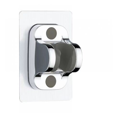 BEBUSINGOTO Verstellbarer Duschkopf-Hängesitz im Badezimmer ohne perforierte Duschhalterung (Silber)