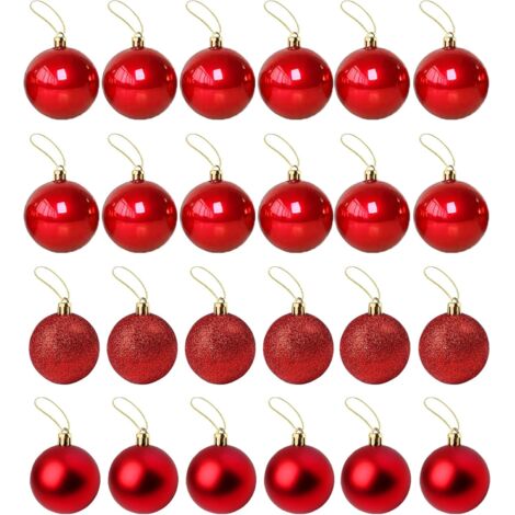 BEBUSINGOTO Vintage Weihnachtskugel 4cm 24 Stück Kleine Weihnachtskugel Kunststoff Weihnachtskugel Christbaumkugel Hochzeitskugel Dekoration Weihnachtskugel