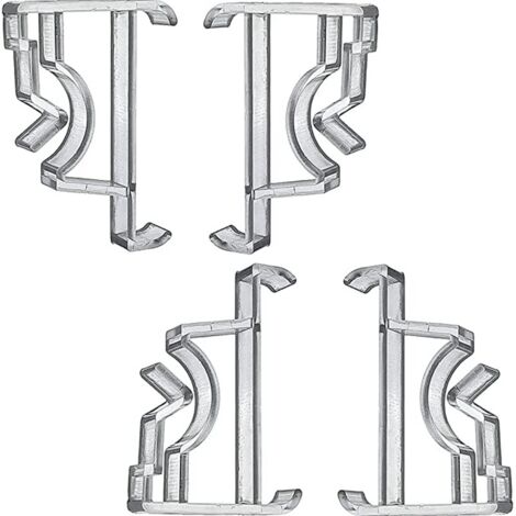 BEBUSINGOTO Volant-Clips, 5,1 cm, transparenter Kunststoff, für Fenster, Volant-Clips aus Kunstholz und Holz, für horizontale Jalousien, Volant-Halter, 20 Stück