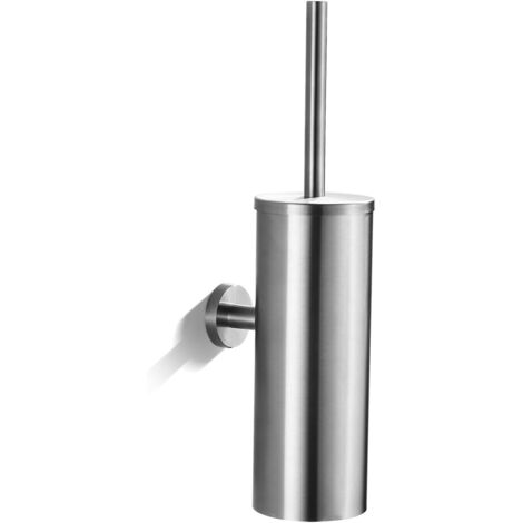 BEBUSINGOTO Wandmontierte Toilettenbürste mit Halter für Badezimmer aus Edelstahl und gebürstetem Nickel