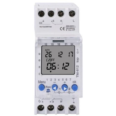 BEBUSINGOTO Zweikanal-Timer, 220-V-Moduluhr, 7-Tage-, 24-Stunden-, programmierbarer Pool-Timer, elektronischer LCD-Digitalschalter, Digitaluhr
