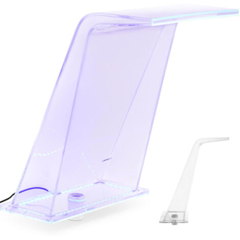 Bec cascade avec éclairage LED 45 cm, débit d'eau 395 mm