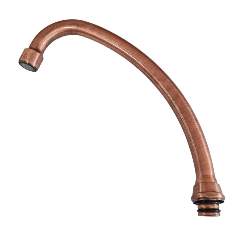 Bec col de cygne diamètre 18 mm vieux cuivre pour mélangeur évier tiffany