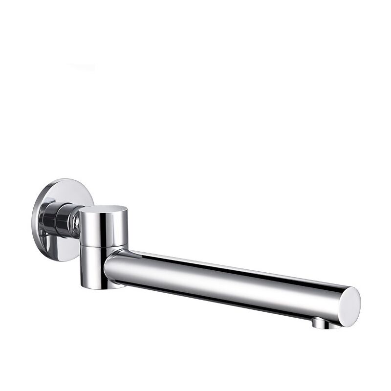 Bec de Baignoire Rotation à 180° Bec Déverseur pour Baignoire Laiton Robinet de Buse Ronde Pliable Bec Bain Déverseur Mural Robinet de Bec pour