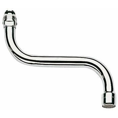 Bec de rechange pour mitigeur mural de cuisine – Projection 150 mm – Raccord M 22 x 1 AG – Laiton chromé GROHE StarLight®
