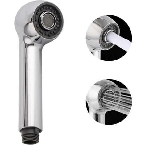 Bec de rechange pour robinet de cuisine extractible, tête de robinet d'évier à 2 fonctions, connecteur mâle G1/2 ou 13/16", non universel, nickel brossé, plaqué chrome