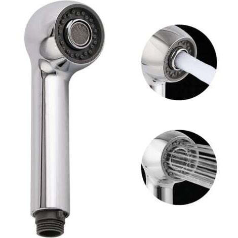 Bec de rechange pour robinet de cuisine extractible, tête de robinet d'évier à 2 fonctions, connecteur mâle G1/2 ou 13/16", non universel, nickel brossé, plaqué chrome