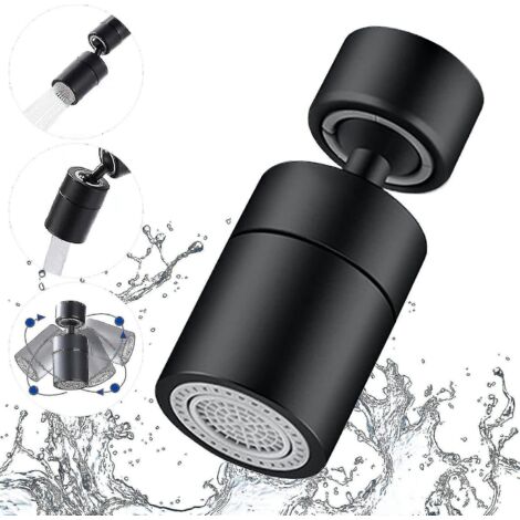 Bec de robinet, rotation à 360°, 2 positions réglables pour cuisine et salle de bain, filetage intérieur 22 mm