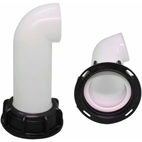 Bec de Vidange avec éCrou, Buse de RéServoir Deau Valve 1000l IBC Rallonge de Cuve, Extension Deau de Pluie Buse d'Extension Buse de Tuyau Adaptateur Universel pour Raccord Robinet Cuve IBC