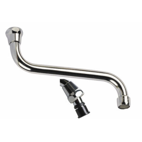 Bec déverseur pour robinet F20/27 – Longueur 250mm – Inclus joint en fibre pour installation professionnelle – Aérateur NF