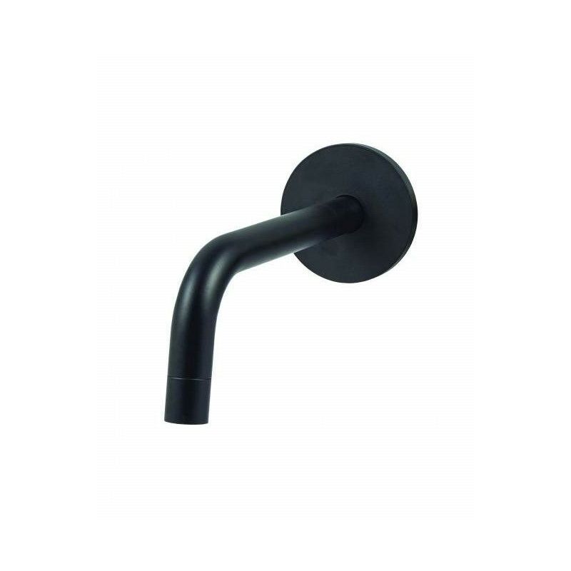 Bec mural noir mat taille 175 mm complet avec plaque Paffoni ZBOC045NO Noir mat