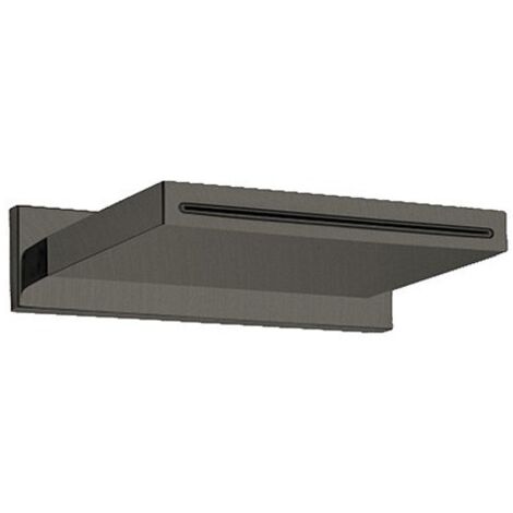 Bec Mural Cascade 20 Cm Saillie 14 Cm Chromé Noir Brossé - CRISTINA ONDYNA BD32175