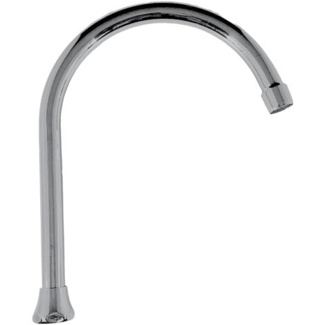Bec pour robinet à parapluie universel hauteur canne 25 cm - chromé